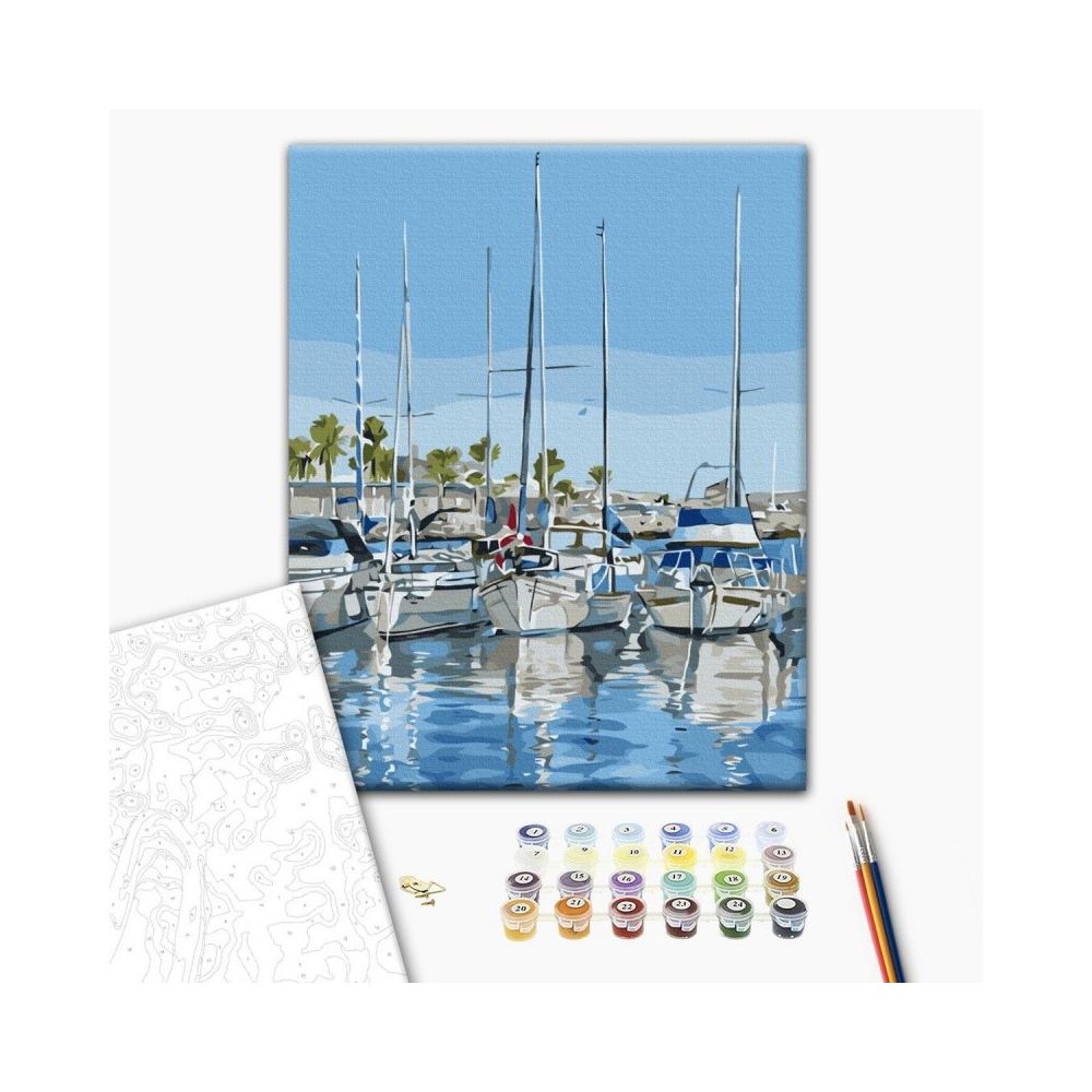 Рисуване по номера BrushMe, с подрамка, MARINE LIFE/Марина, 40x50 см