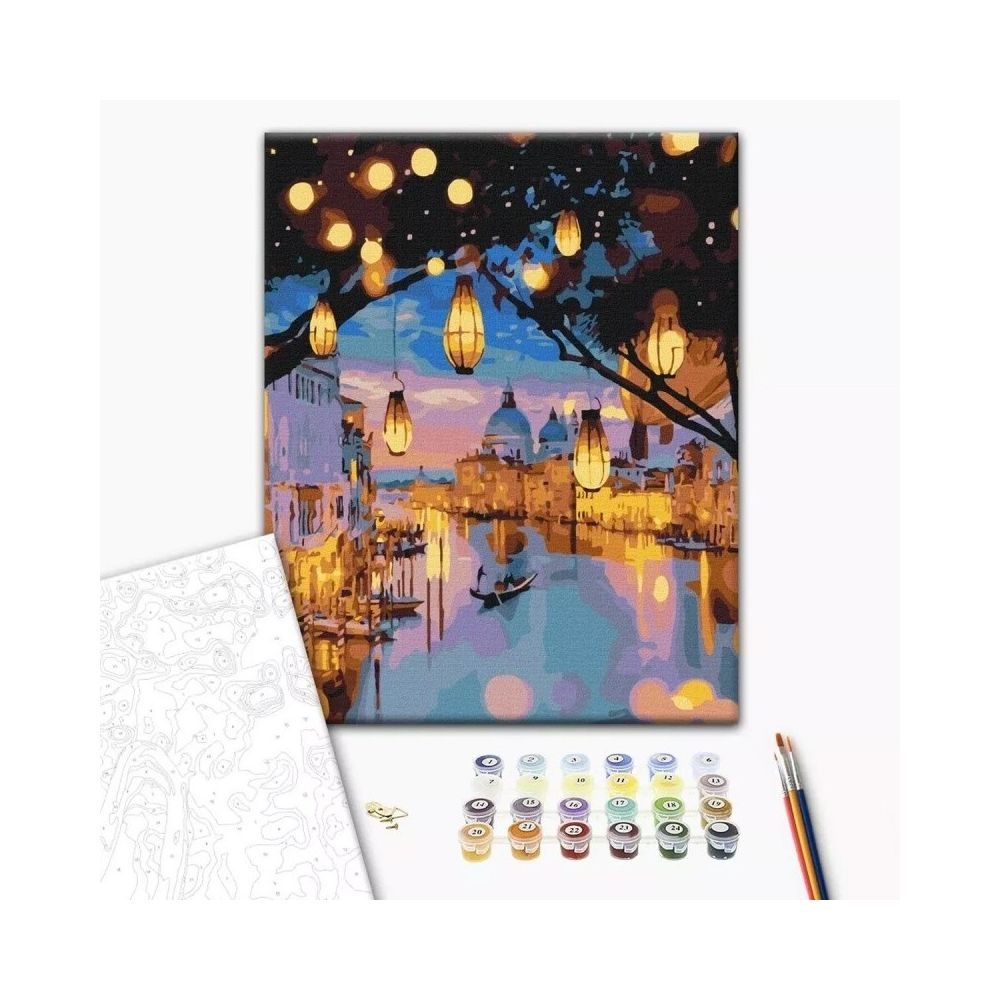 Рисуване по номера BrushMe, с подрамка, THE EVENING GLOW OF VENICE/Венеция, 40x50 см