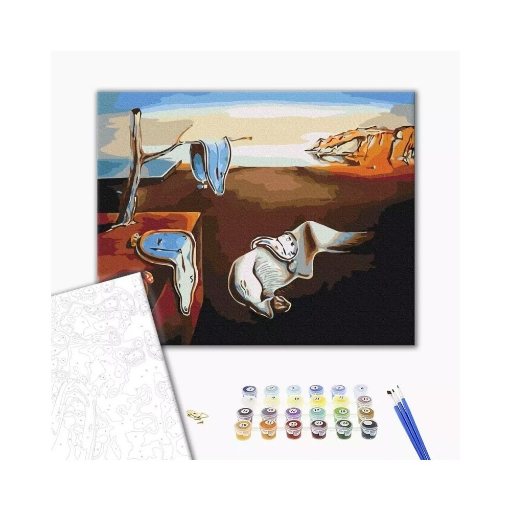 Рисуване по номера BrushMe, с подрамка, THE PERSISTENCE OF MEMORY/Салвадор Дали, 40х50 см