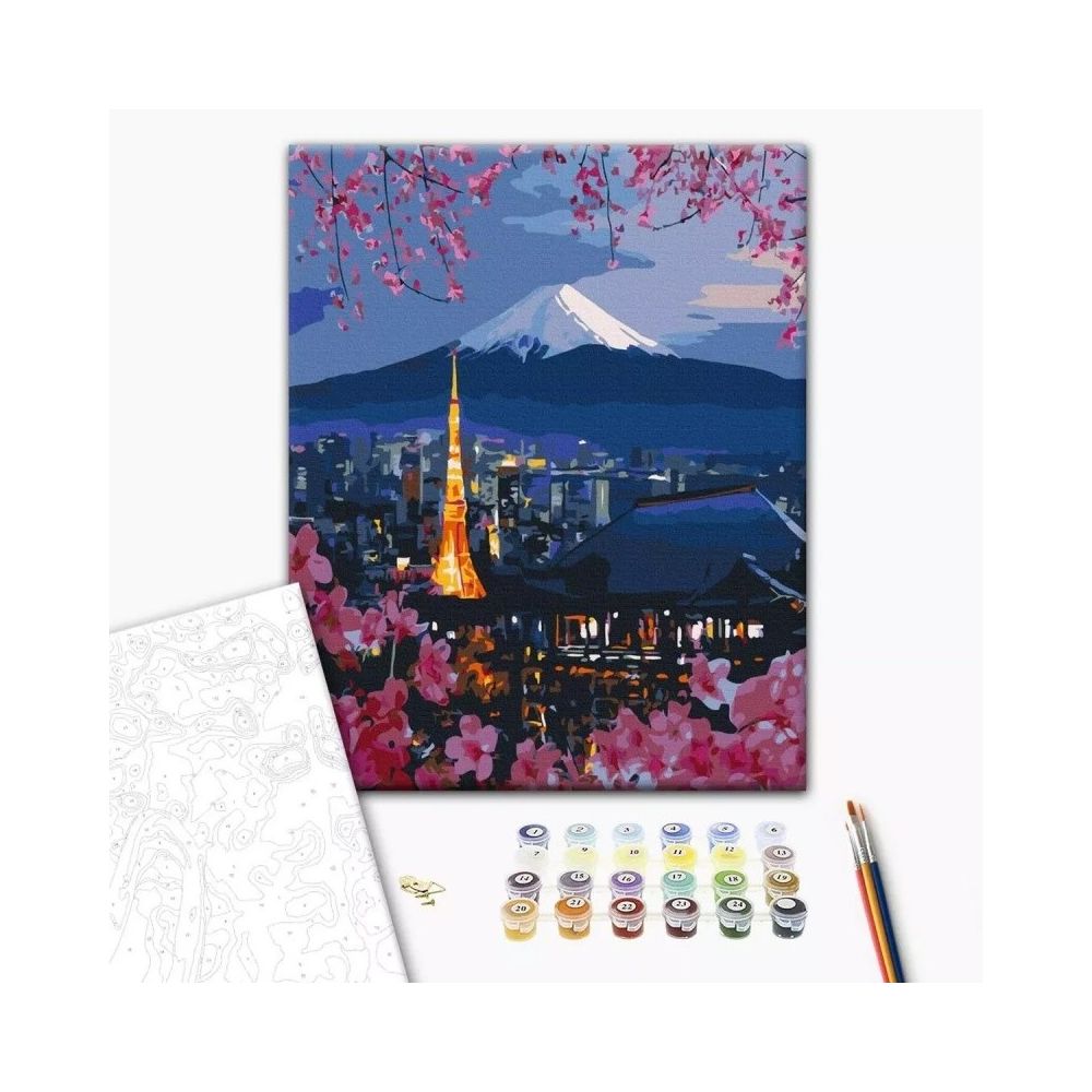 Рисуване по номера BrushMe, с подрамка, TRAVEL IN JAPAN/Япония, 40x50 см