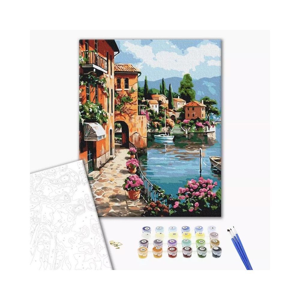 Рисуване по номера BrushMe, с подрамка, UNDER THE SUN POSITANO/Позитано, 40x50 см