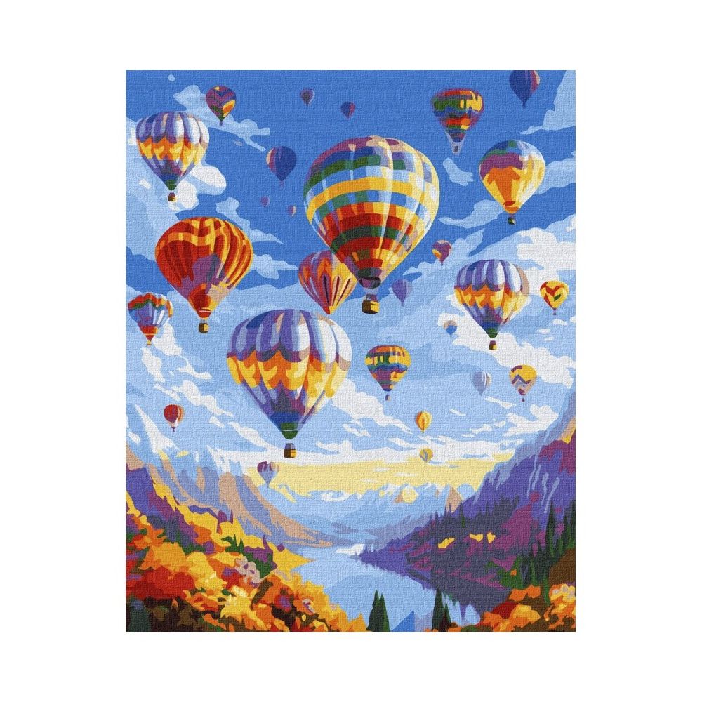 Рисуване по номера IDEYKA, с подрамка, MAGIC FLIGHT/Полет с балон, 40х50 см