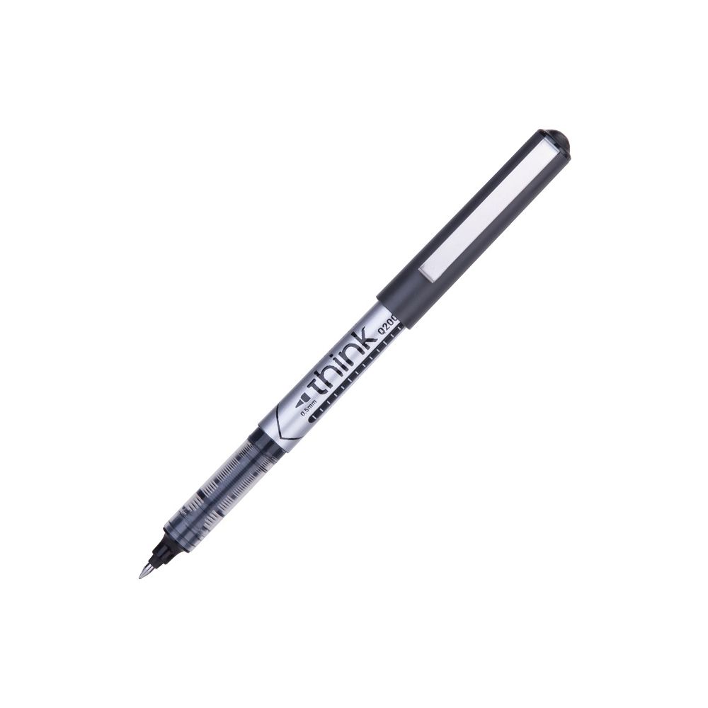 Ролер Deli think EQ20020, течно мастило, 0.5 мм, черен