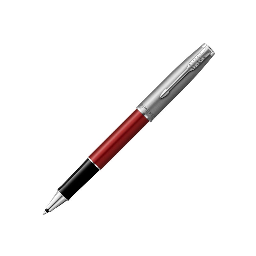 Ролер PARKER Royal Sonnet Essential Red, стоманено тяло, хромиран клип, черен