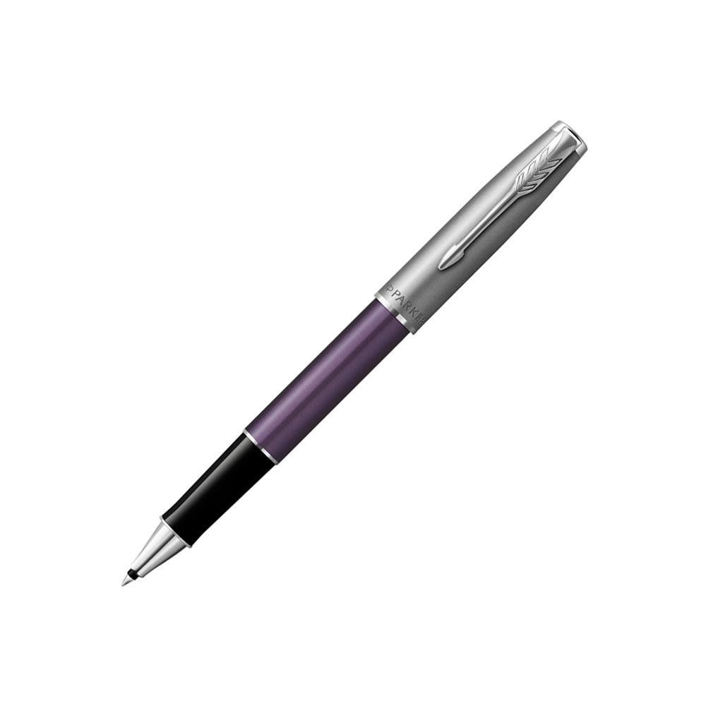 Ролер PARKER Royal Sonnet Essential Violet, стоманено тяло, хромиран клип, черен