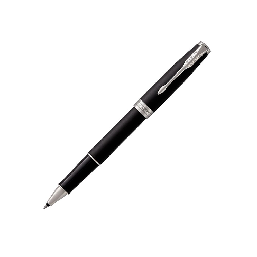 Ролер PARKER Royal Sonnet Matte Black CT, месингово тяло, хромиран клип, черен