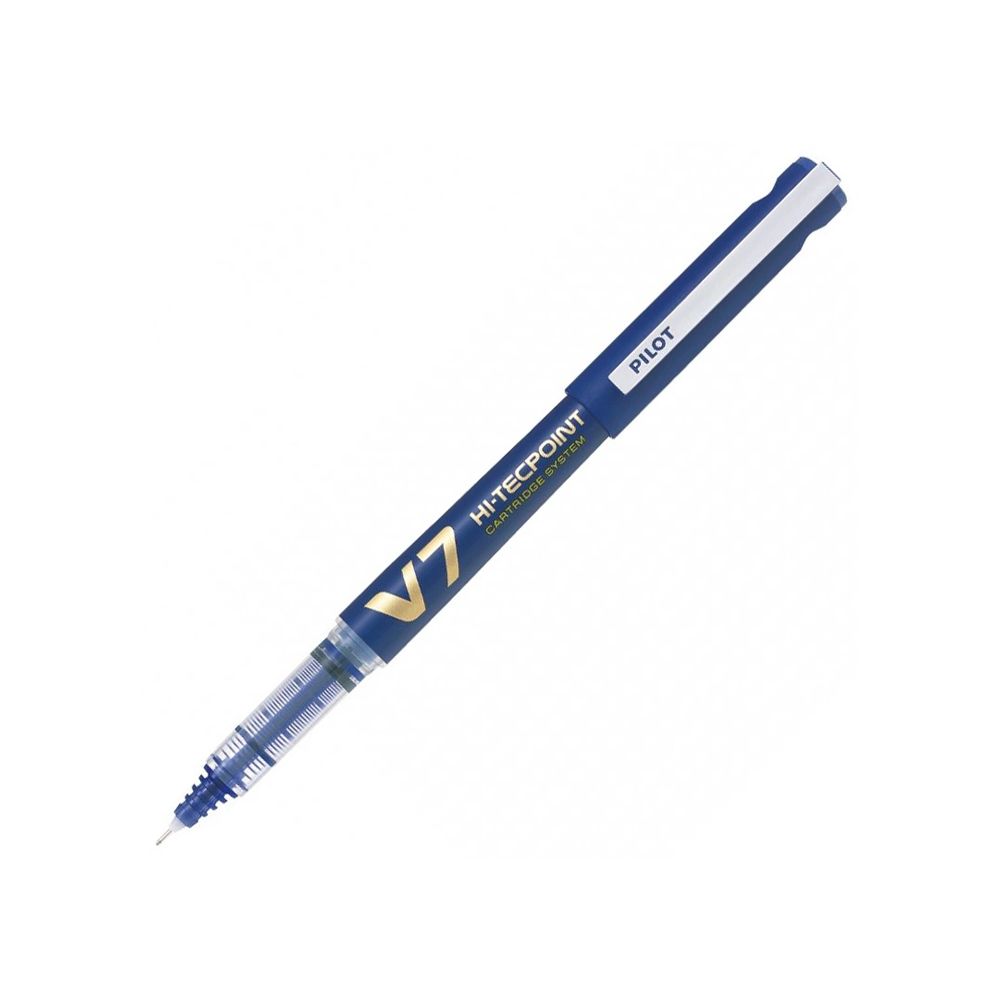 Ролер PILOT V-7 HI-TECPOINT BXC, GRIP, течно мастило, 0.7 мм, син
