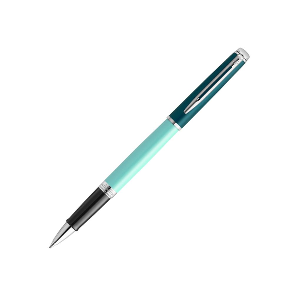 Ролер Waterman Hemisphere Green CT, стоманено тяло, хромиран клип, черен