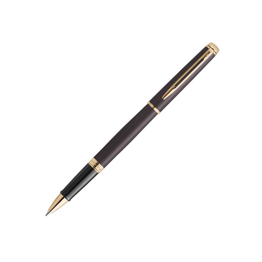 Ролер Waterman Hemisphere Understated Black GT, стоманено тяло, позлатен клип, черен