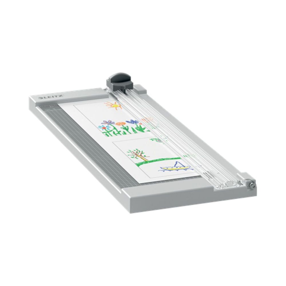 Ролков нож Leitz Precision, А4, до 8 л., 376x153x46 мм, светлосив