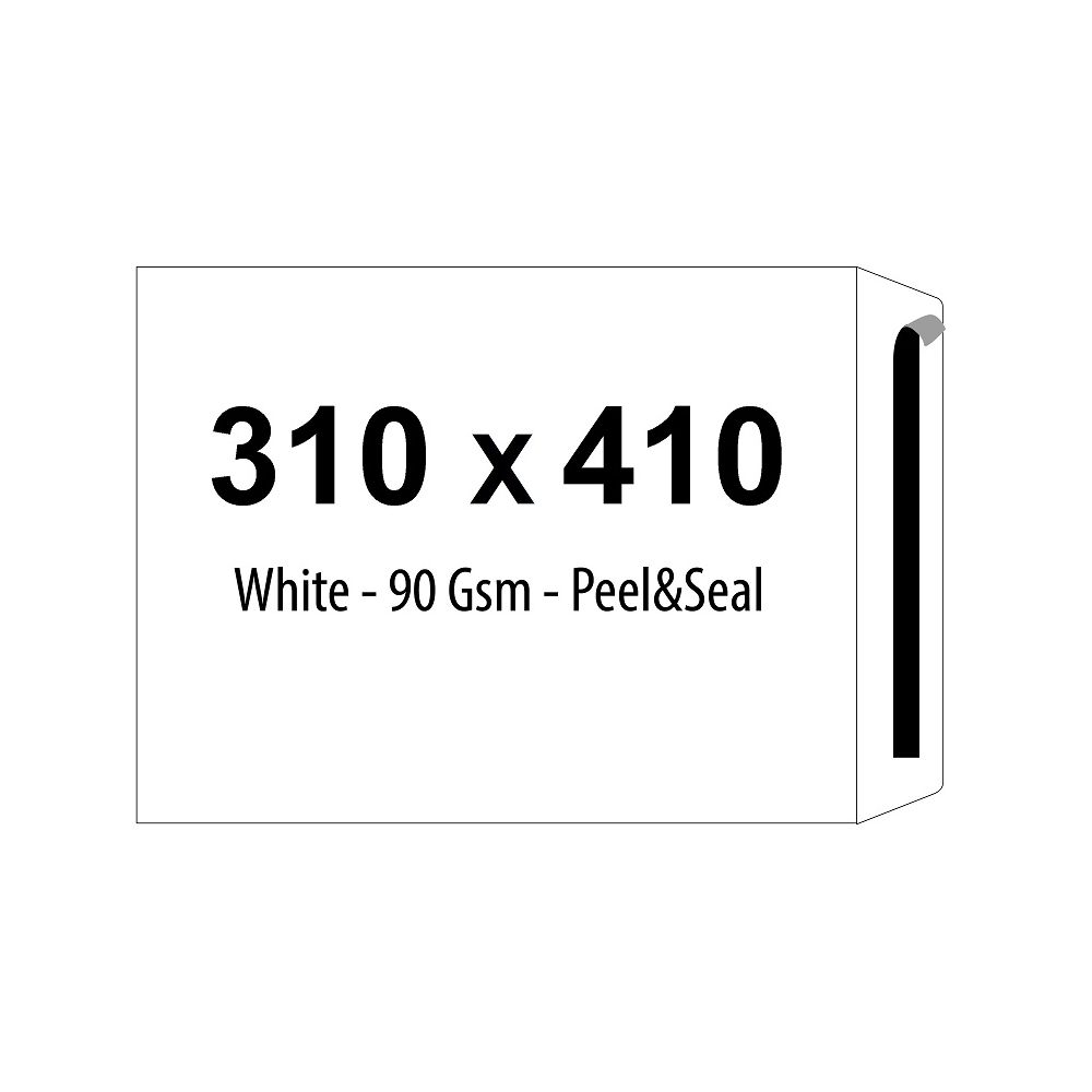 Самозалепващ плик ZRS, E4, 310х410 мм, тип джоб, 90 г, бял