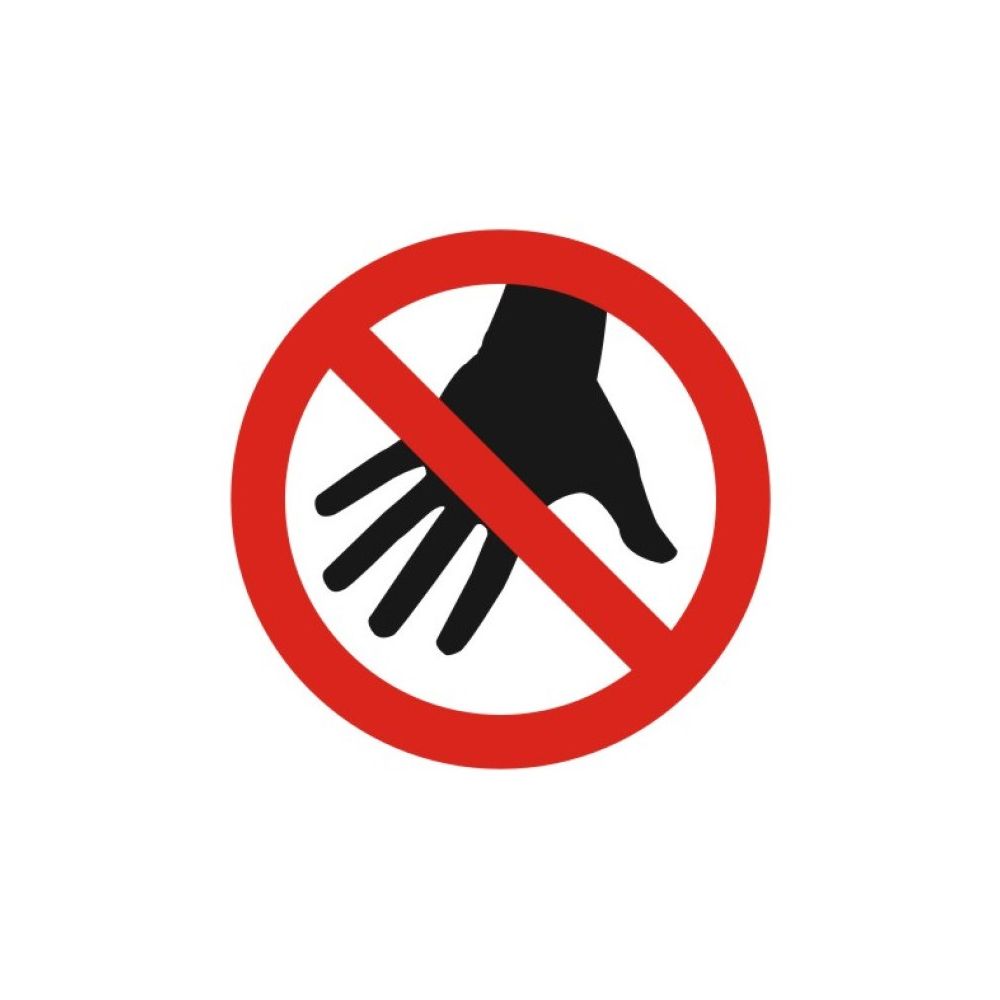 Самозалепващ знак APLI, с пиктограма Не питай!, 11.4х11.4 см