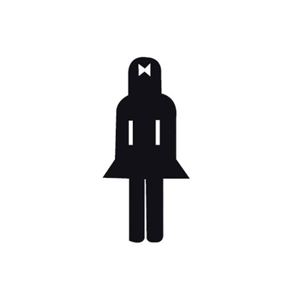 Самозалепващ знак APLI, с пиктограма Само за жени, 11.4х11.4 см