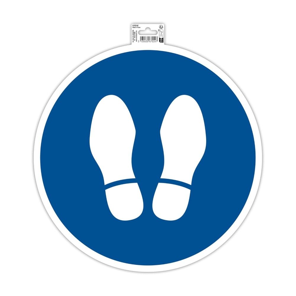 Самозалепващ знак Exacompta, с пиктограма Застани тук, ф35 см, PVC фолио 150 mic 