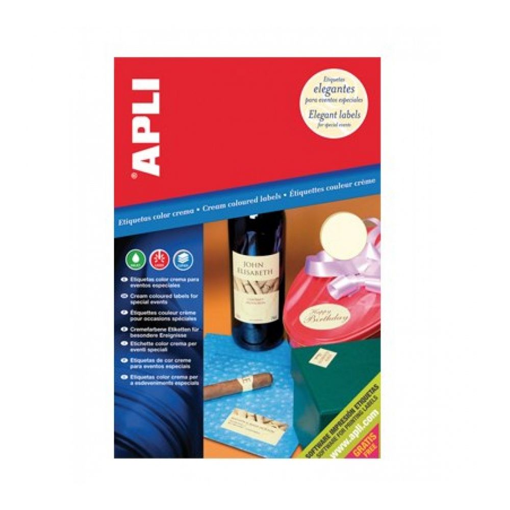 Самозалепващи етикети APLI, за пури, А4, 70х20 мм, 28 бр/л., 20 л.