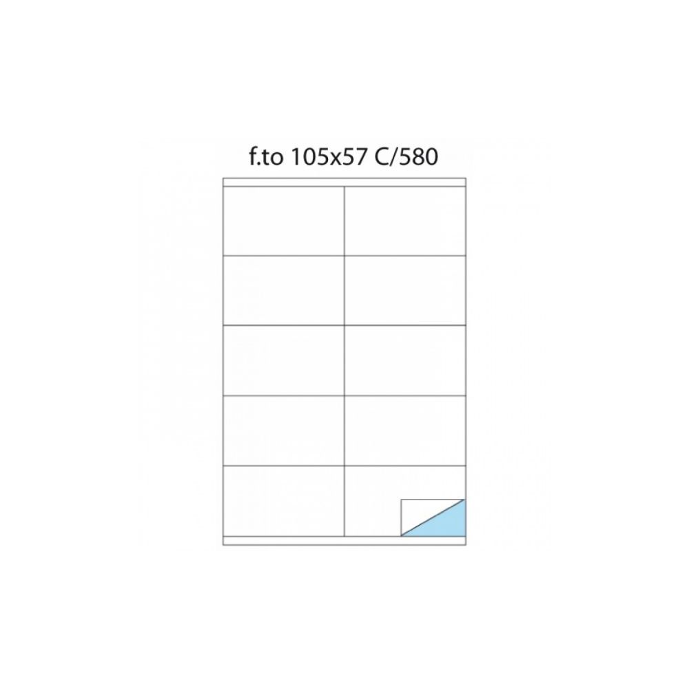 Самозалепващи етикети MARKIN Laser/Copier/, сребристи, А4, 105х57 мм, 10 бр./л.,100л.