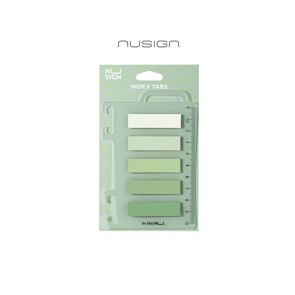 Самозалепващи индекси Nusign Classic ЕNS356, BOPP, 12х44 мм, 5х20 л., зелени