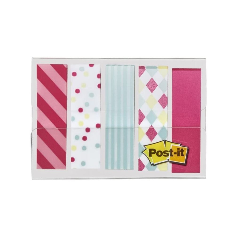 Самозалепващи индекси с печат Post-it Candy, PVC, 11.9х43.2 мм, 5x20 л.