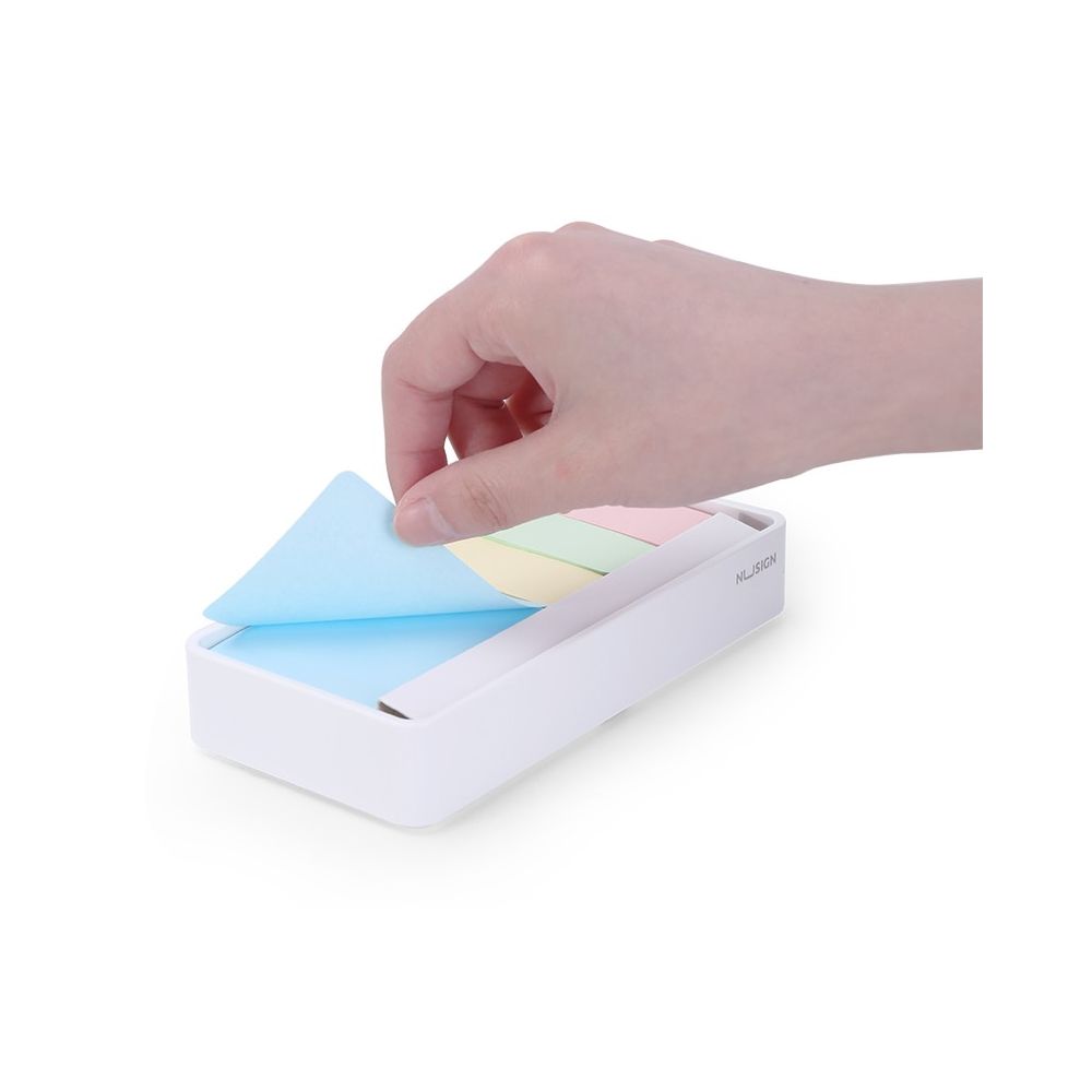 Самозалепващи листчета в поставка NuSign NS116, 70х152 мм и 24х52 мм, 4х150 л., микс, пастелни