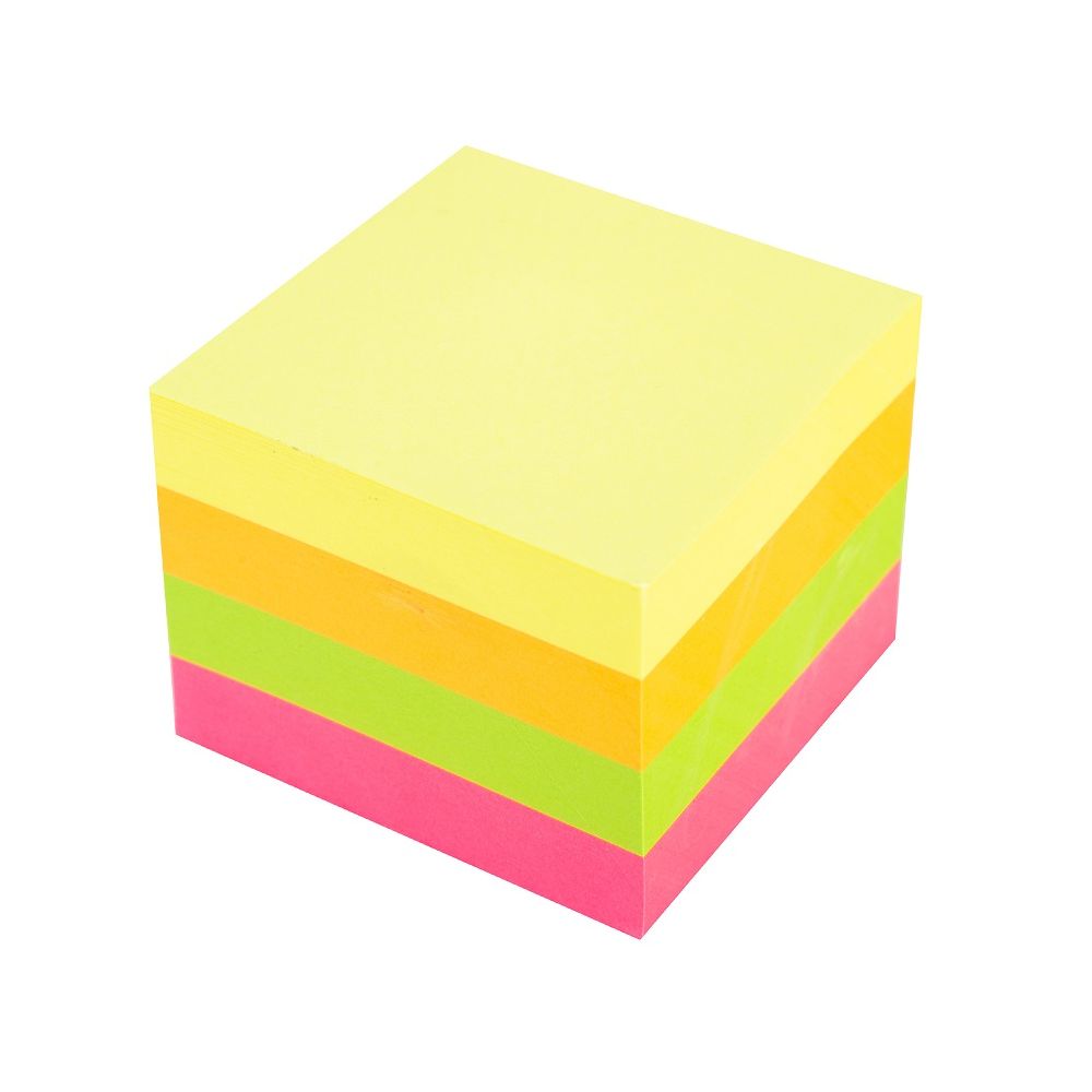 Самозалепващо мини кубче Deli Stick Up EA03303, 51х51 мм, 400 л., микс, неоново