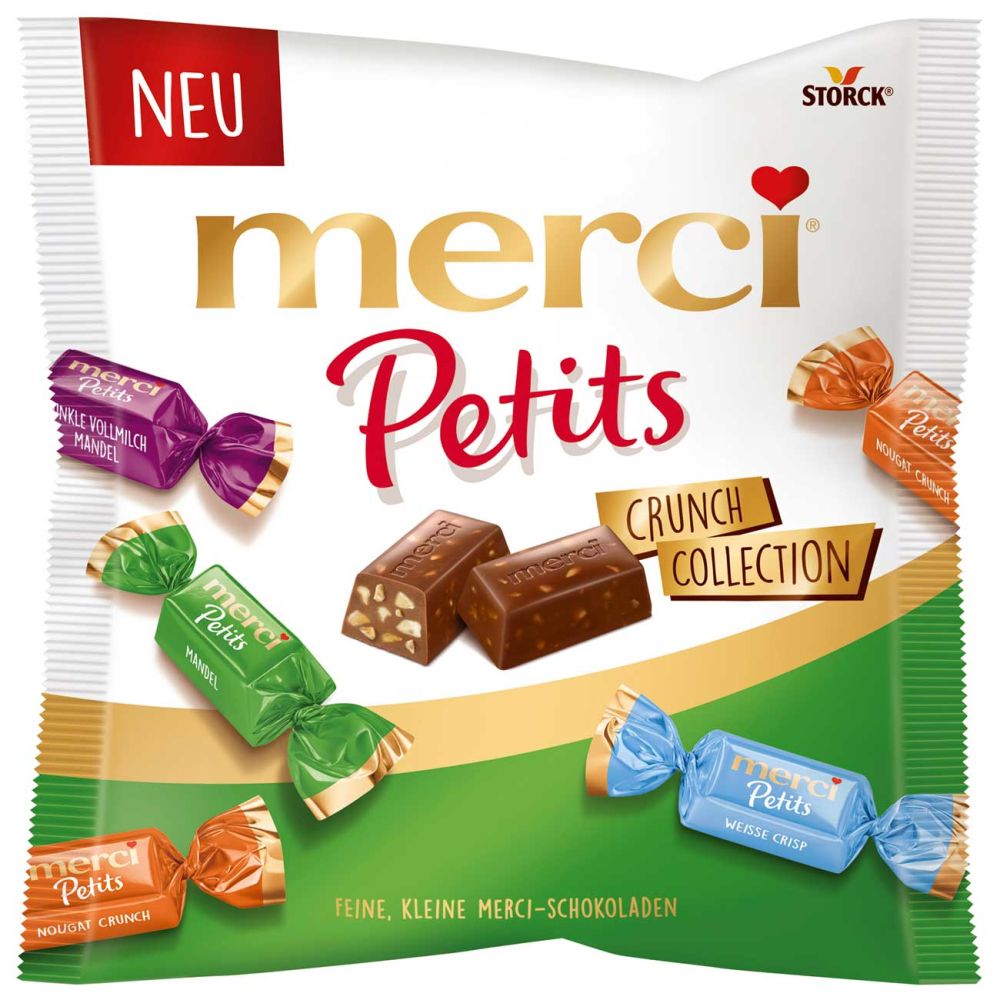 Шоколадови бонбони MERCI PETITS CRUNCH, пакет 125 г