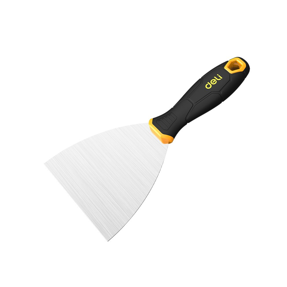 Шпатула Deli TOOLS EDL-HD4, 4" / 100 х 12 мм, неръждаема стомана, жълта