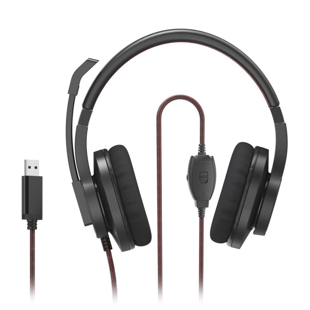 Слушалки с микрофон HAMA HS-USB400, Stereo, USB-A, кабел 2 м, черни Слушалки с микрофон HAMA HS-USB400, Stereo, USB-A, кабел 2 м, черни