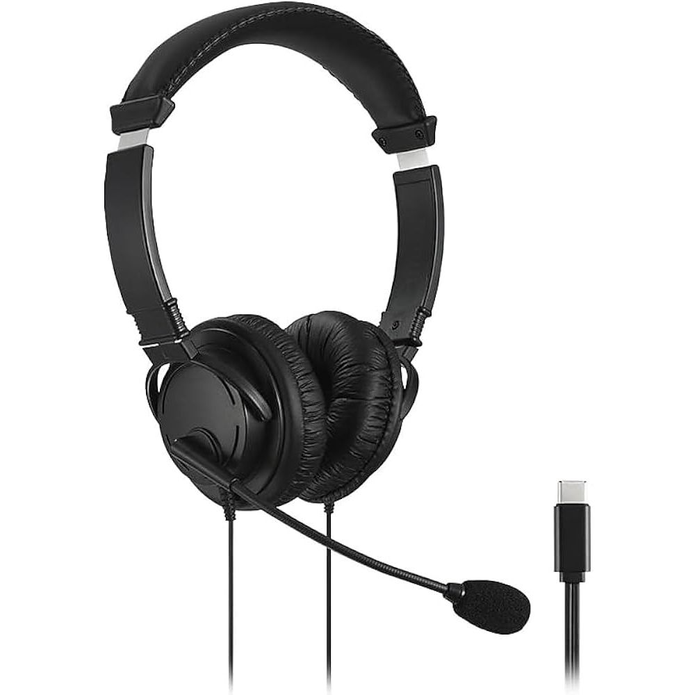 Слушалки с микрофон Kensington Classic K97457WW, Stereo, USB-C, кабел 1.8 м, черни