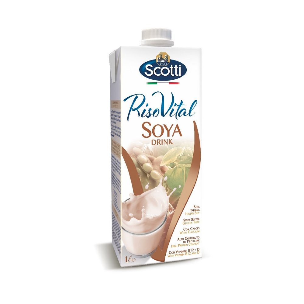 Соева напитка Riso Scotti BIO Vital SOYA, без лактоза, без глутен, 100% растителна, 1 л