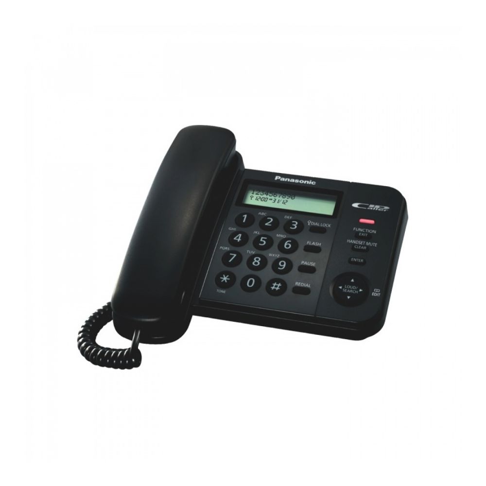 Стационарен телефон Panasonic KX-TS560FXB, черен