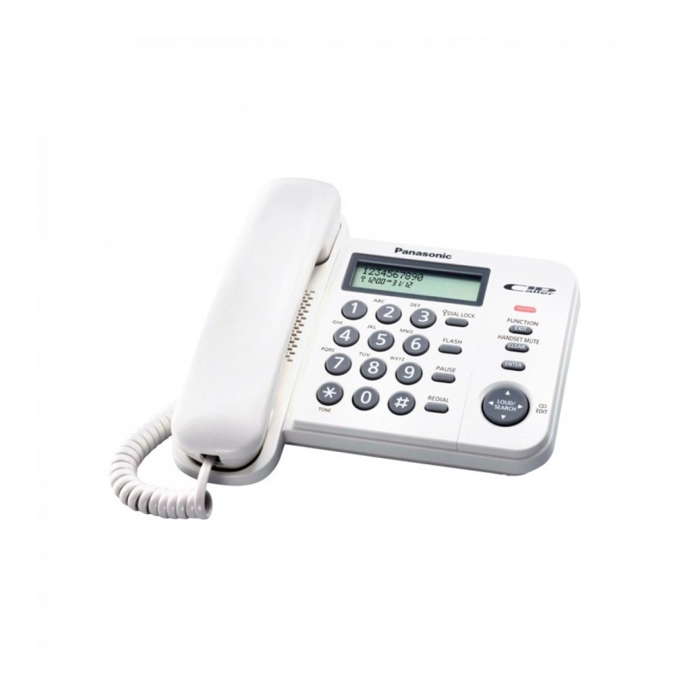 Стационарен телефон Panasonic KX-TS560FXW, бял