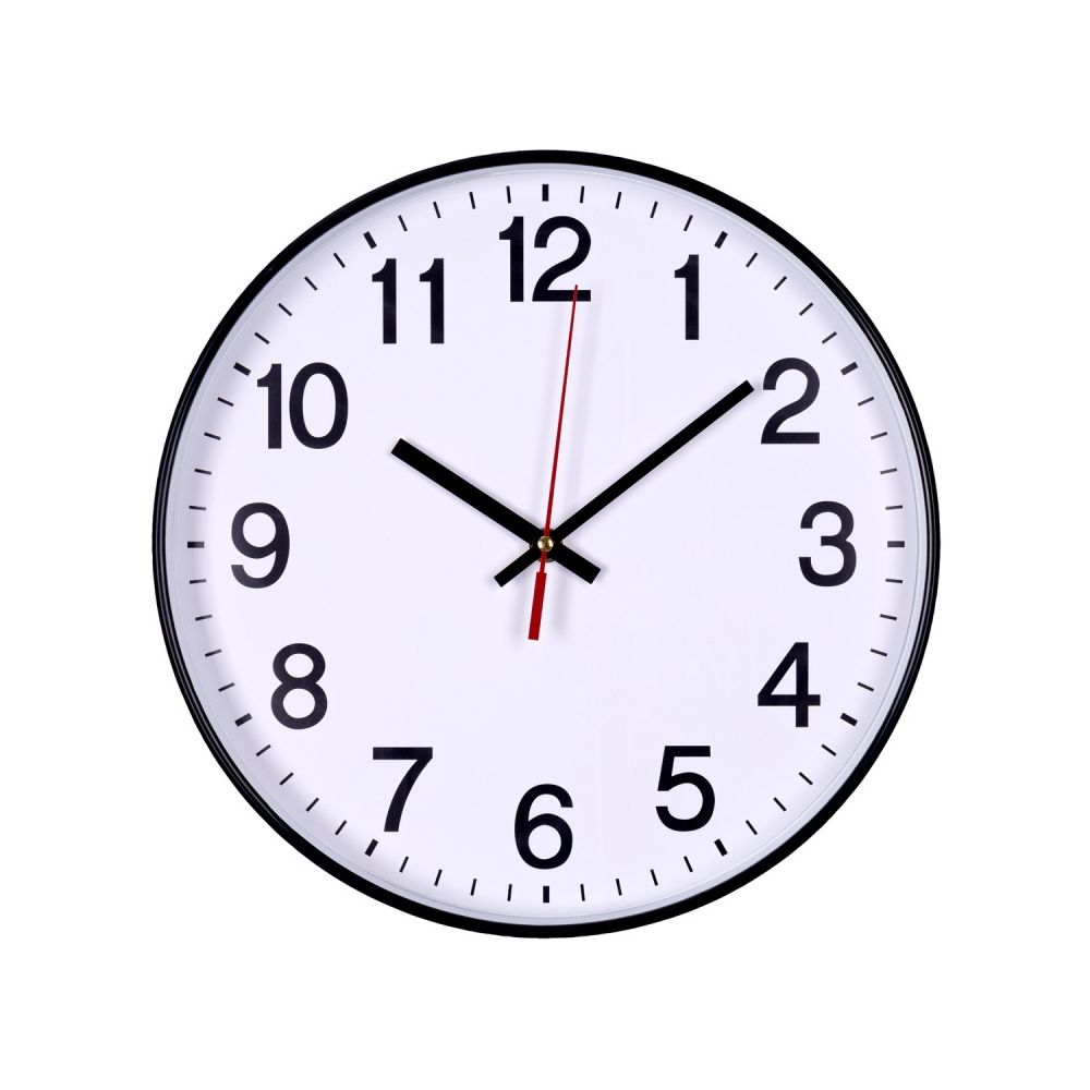 Стенен часовник OFFICE PRODUCTS, аналогов, D340х40 мм, черен