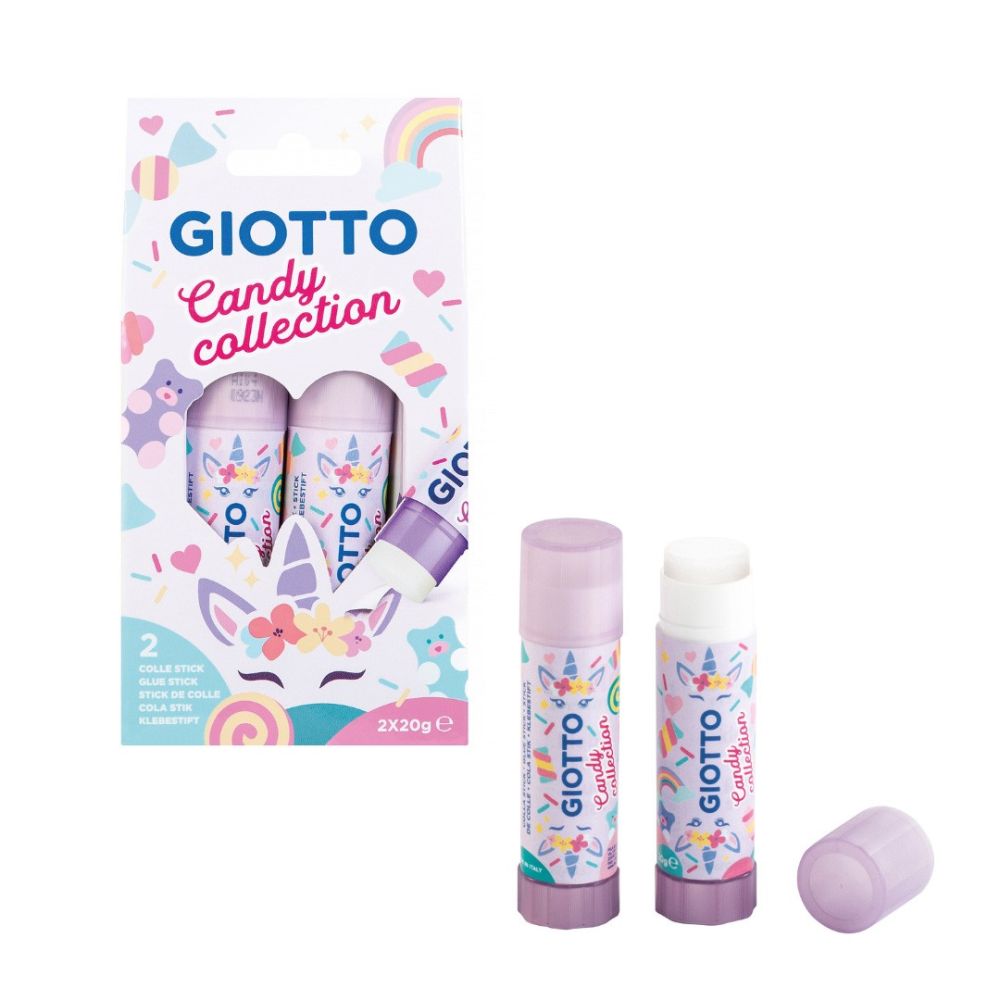 Сухо лепило GIOTTO Candy, без разтворители, 2х20 г, блистер