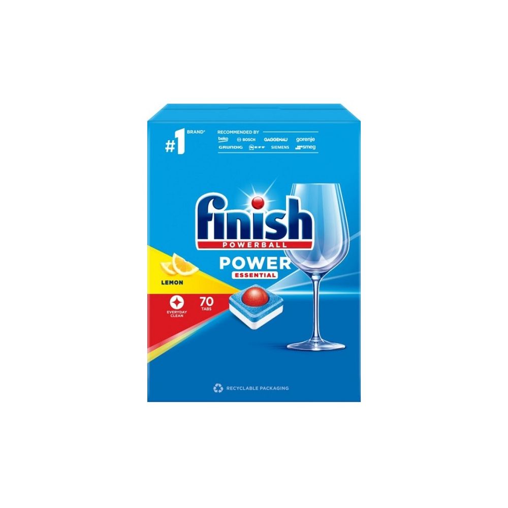 Таблетки за съдомиялна Finish Power Essential, аромат лимон, 70 бр.