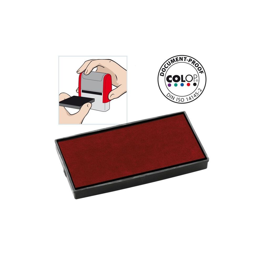 Тампон Colop E/50, за автoматичен печат Printer 50, правоъгълен, 30х69 мм, червен цвят