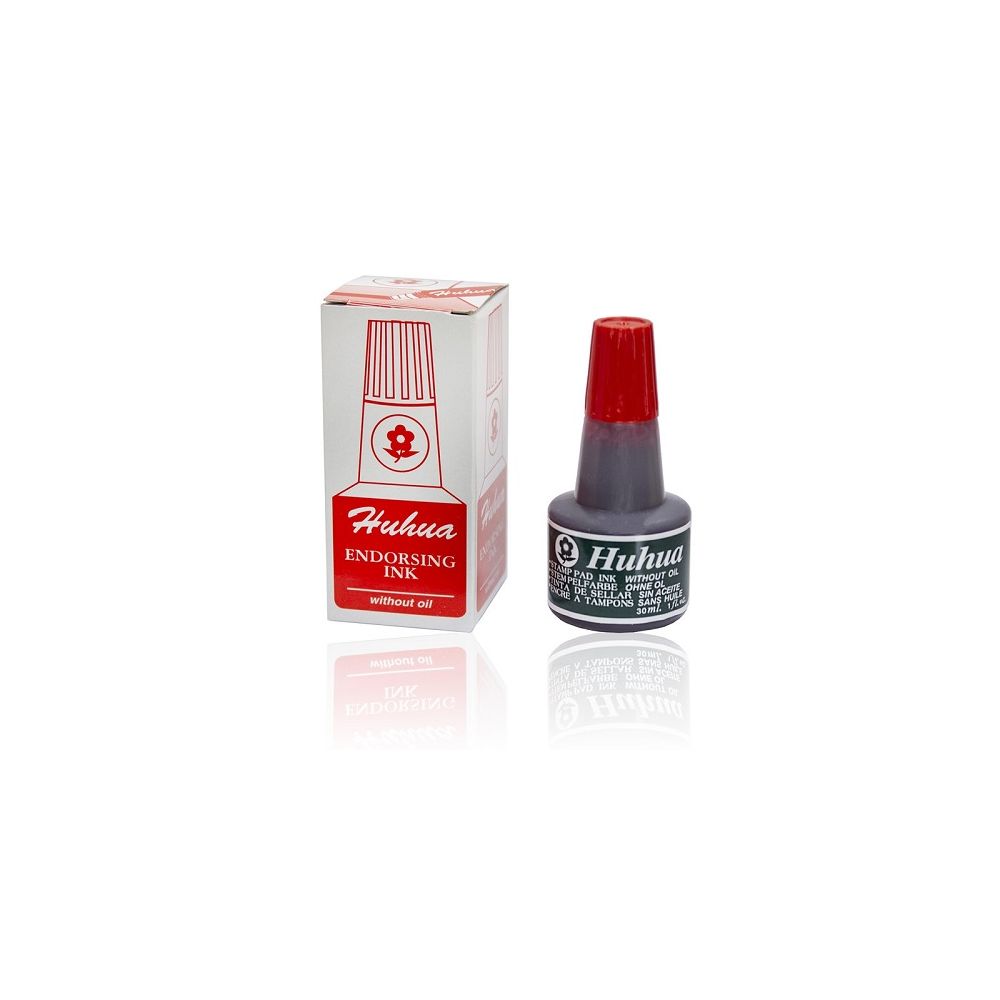 Тампонно мастило Huhua, 30 мл, червен цвят