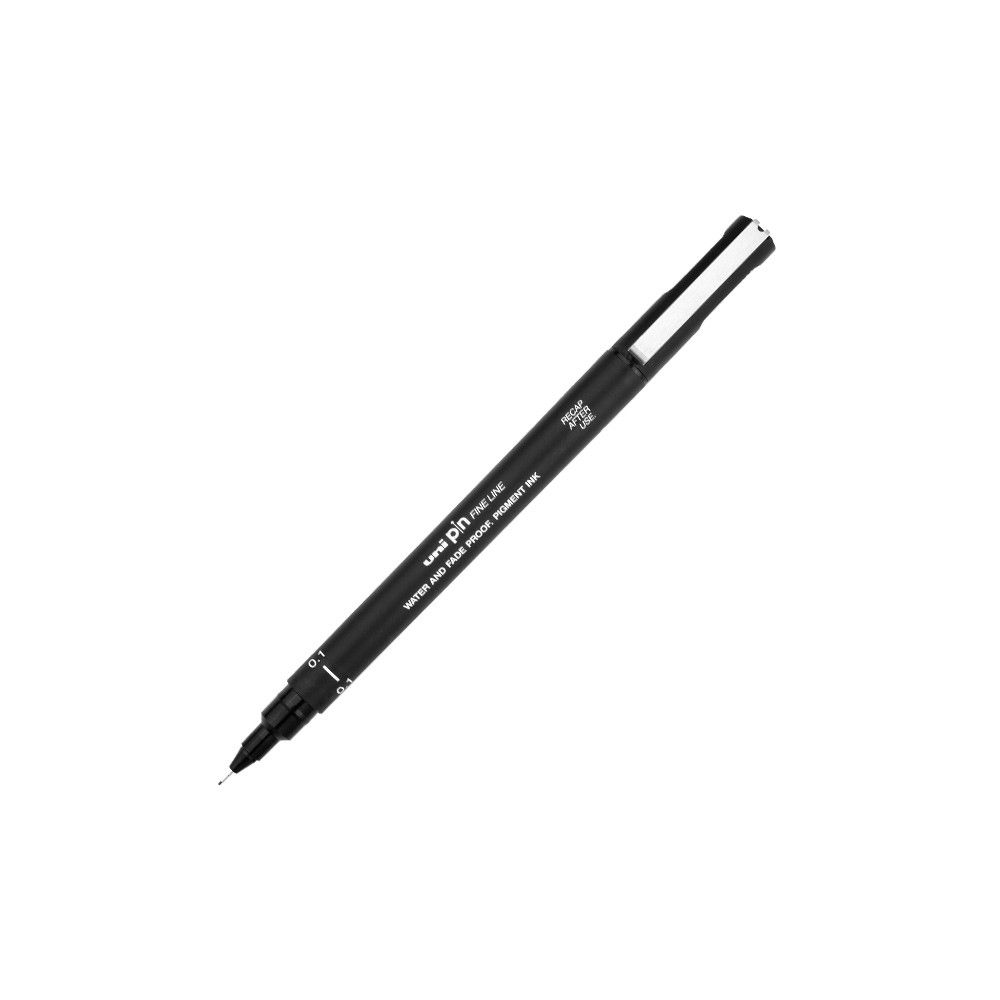 Тънкописец Uni Pin 200S, метален връх 0.1 мм, черен