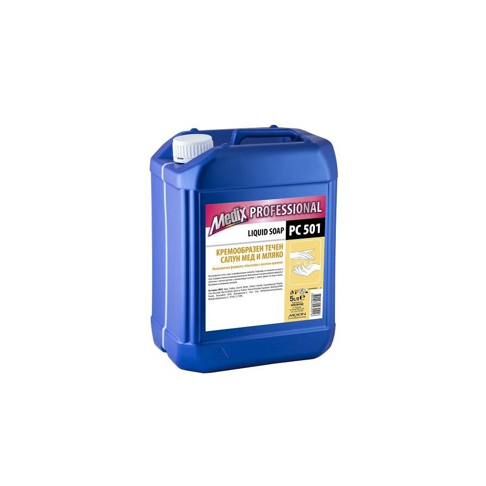 Течен сапун Medix Professional, PC 501, аромат мед и мляко, 5 л