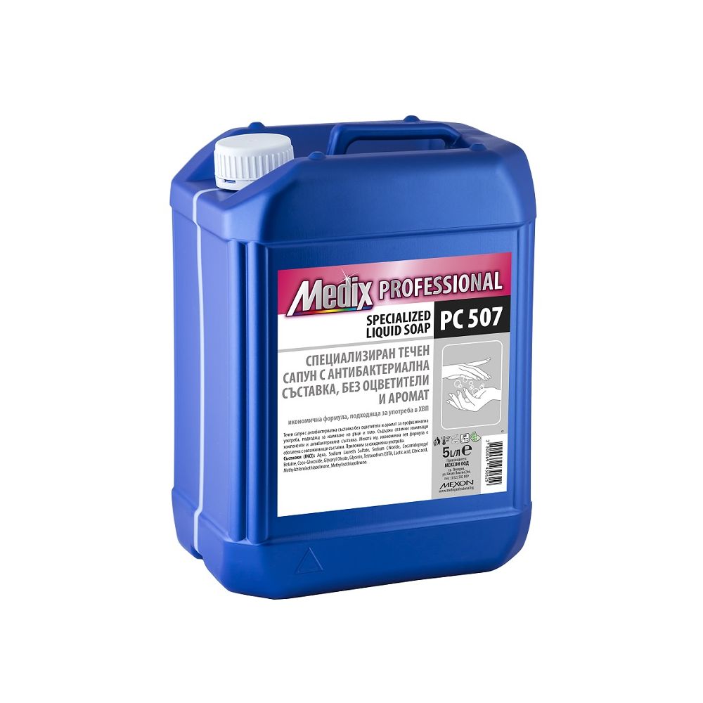 Течен сапун Medix Professional, PC 507, антибактериален, без аромат, 5 л