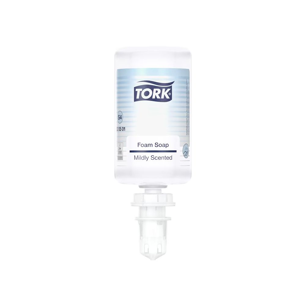 Течен сапун на пяна Tork Mild Foam, пълнител за дозатор S4, до 2500 дози, 1 л
