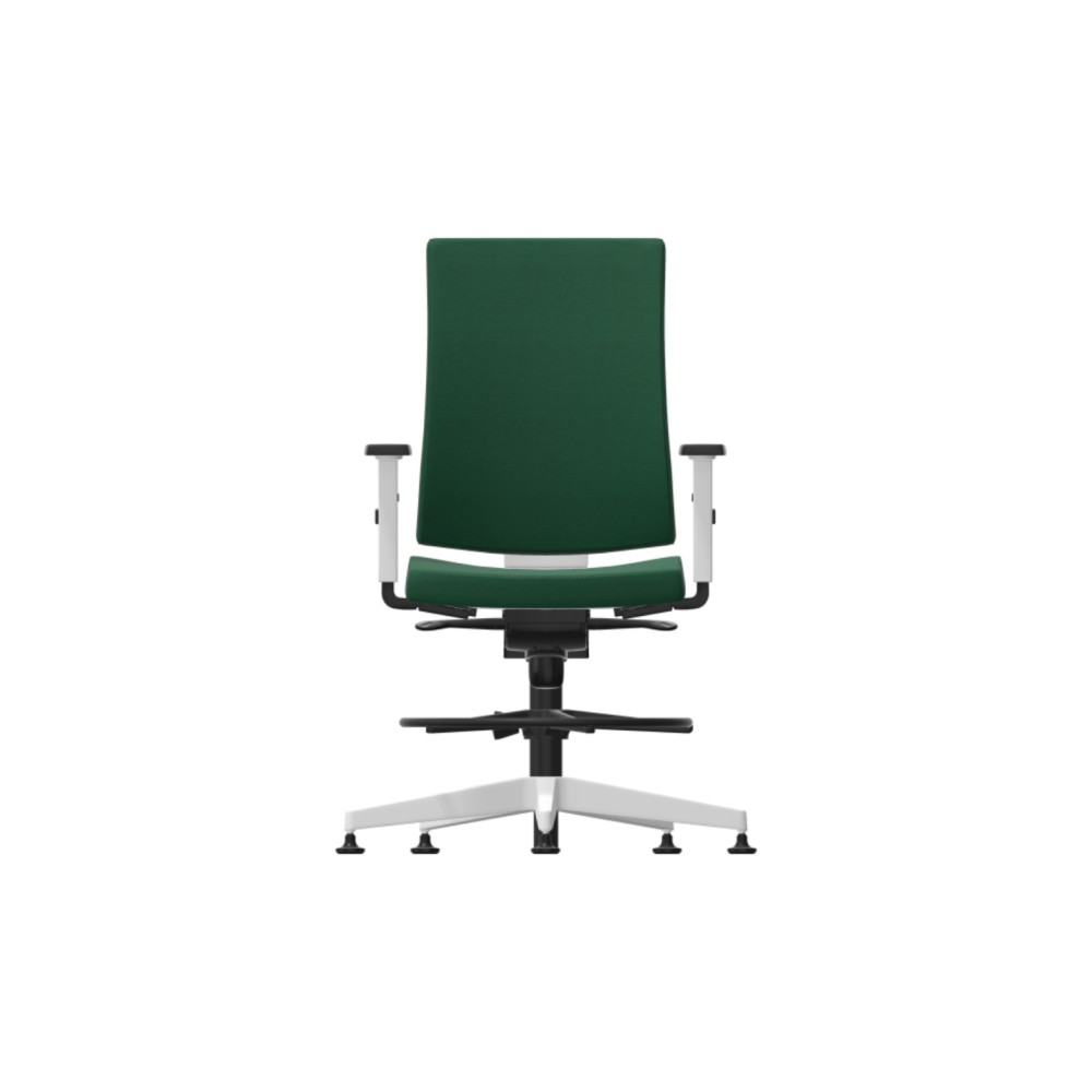 Технически специализиран стол Navigo Counter RB с метален ринг, дамаска, рег.подлакътници, зелен