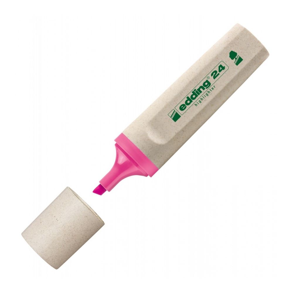 Текстмаркер edding 24 EcoLine, скосен връх 2-5 мм, розов