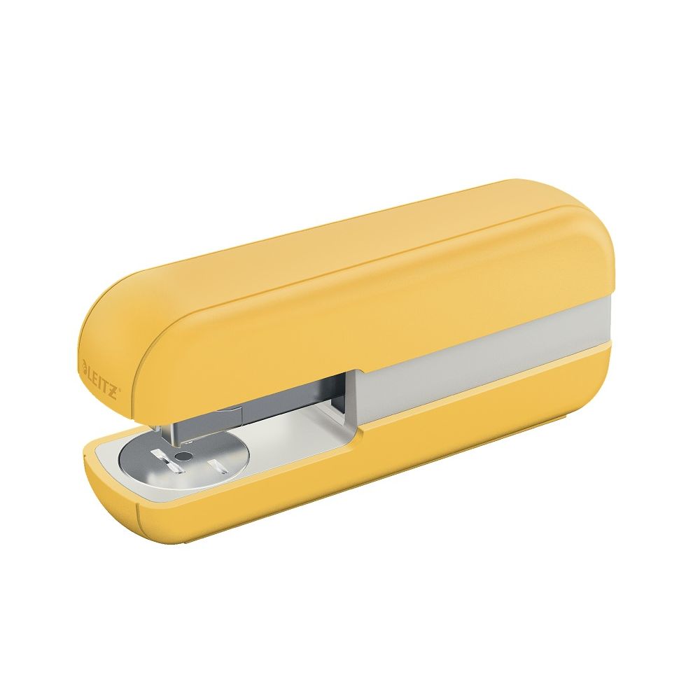Телбод LEITZ Cosy, за 30 л.(80 г), 40х62х147 мм, телчета 24(26)/6, пластмаса + метал, жълт 