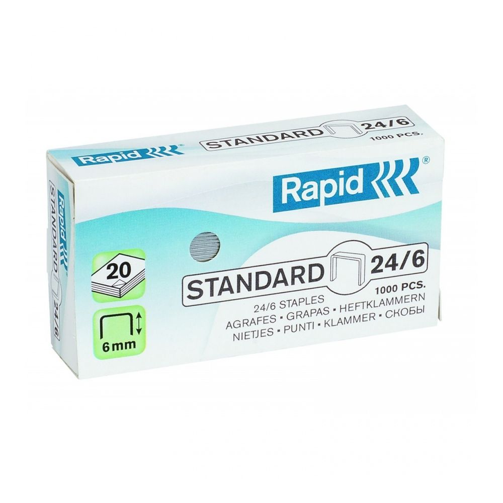 Телчета Rapid Standard, 24/6 (2-20 л.), 1000 бр.
