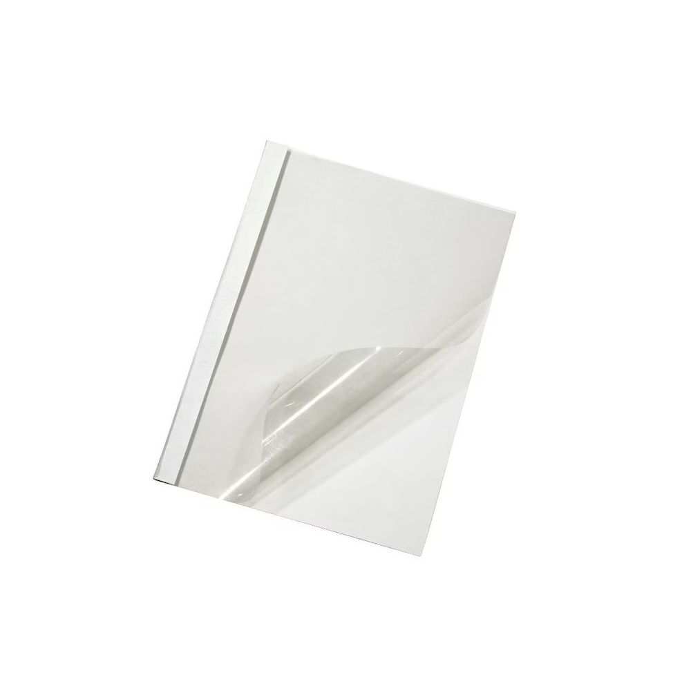 Термокорици Fellowes 10 мм, прозрачно лице и бял картон, 100 бр.