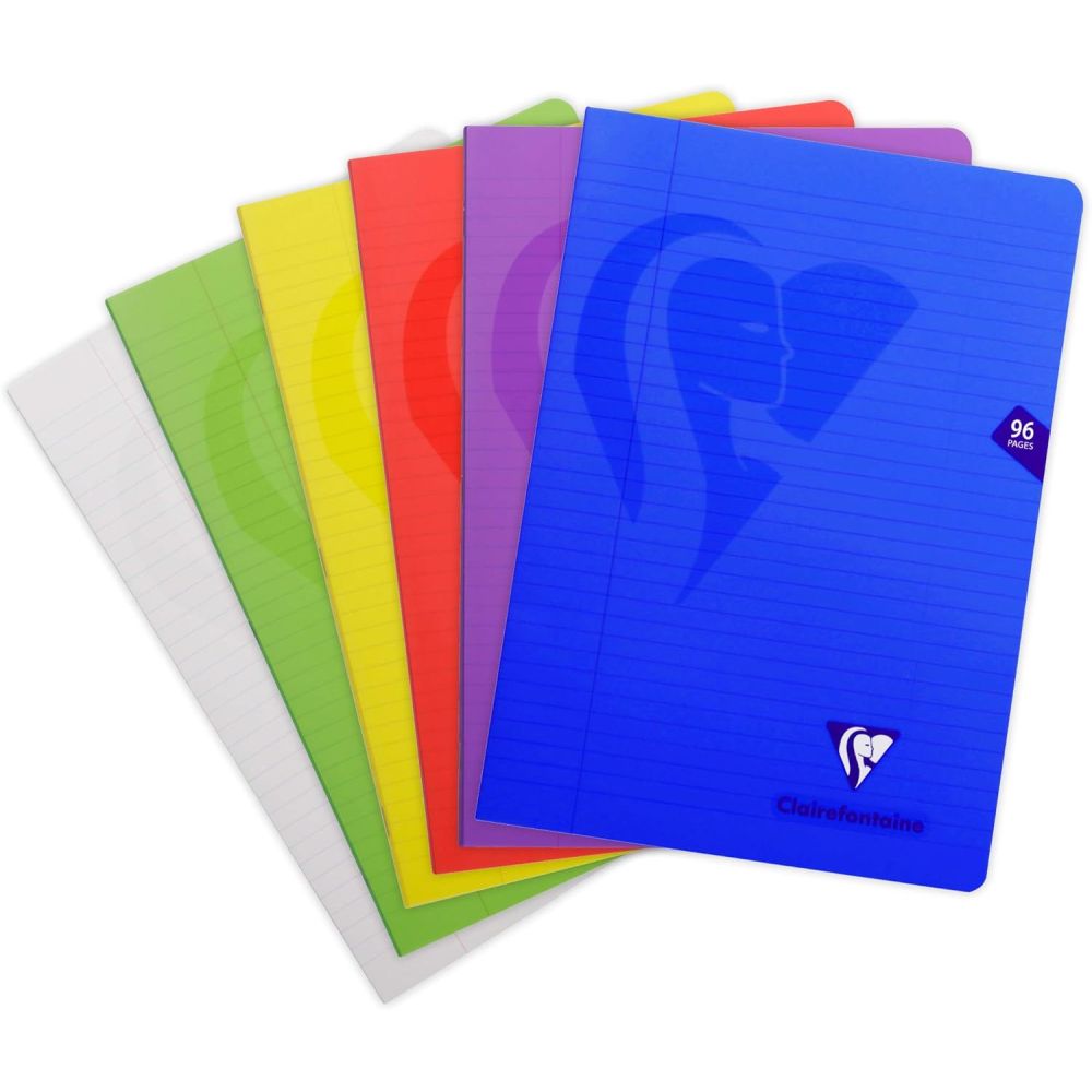 Тетрадка Clairefontaine Mimesys, А4, 210х297 мм, 48 л., линиран офсет 90 г, PP подвързия, цветна