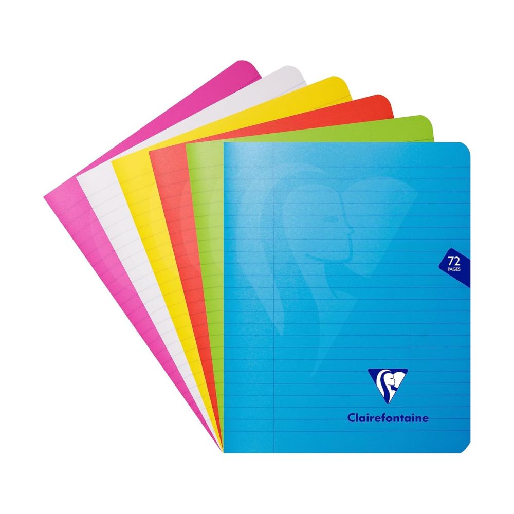 Тетрадка Clairefontaine Mimesys, А5+, 165х210 мм, 36 л., линиран офсет 90 г, PP подвързия, цветна