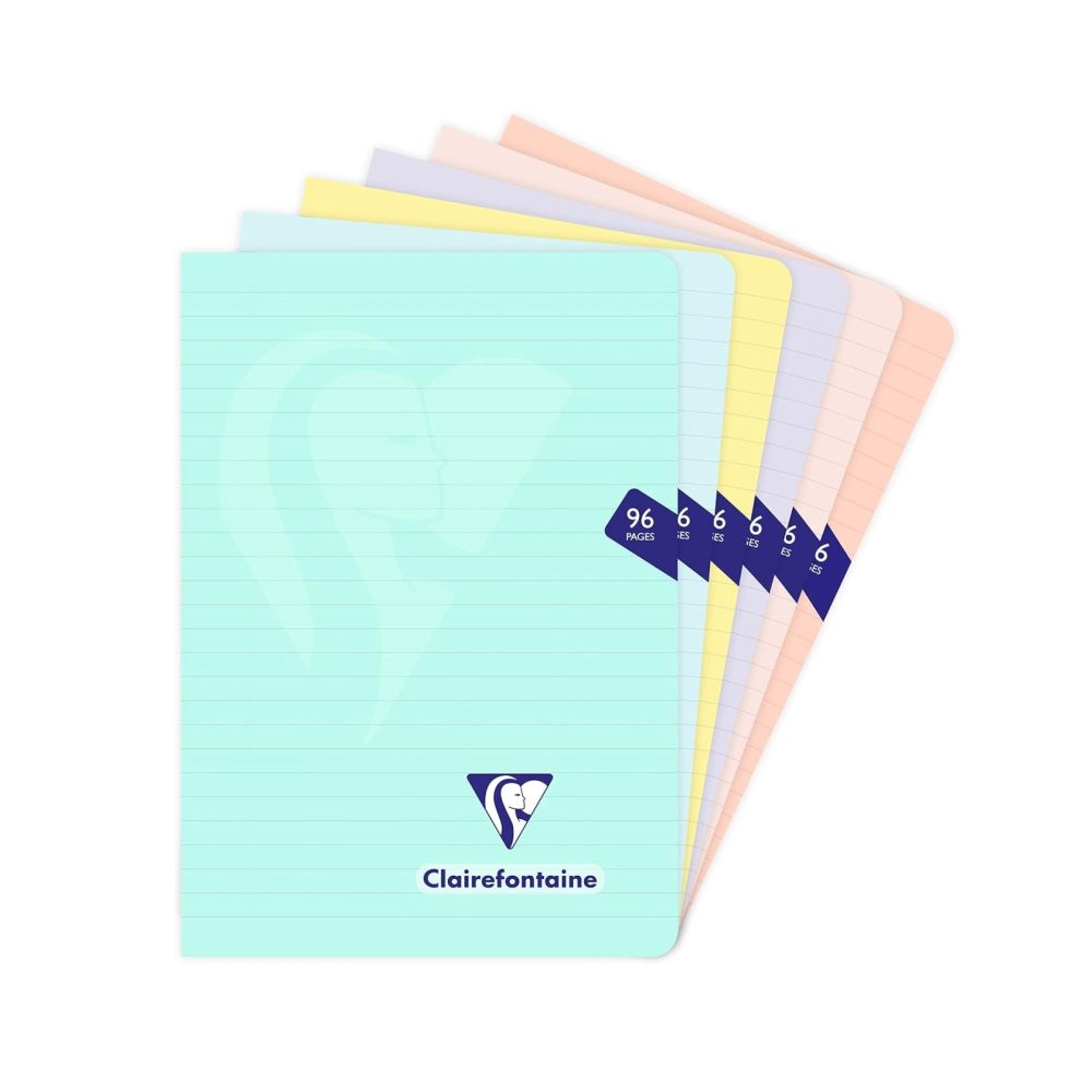 Тетрадка Clairefontaine Mimesys Pastel, А5, 48 л., линиран офсет 90 г, PP подвързия