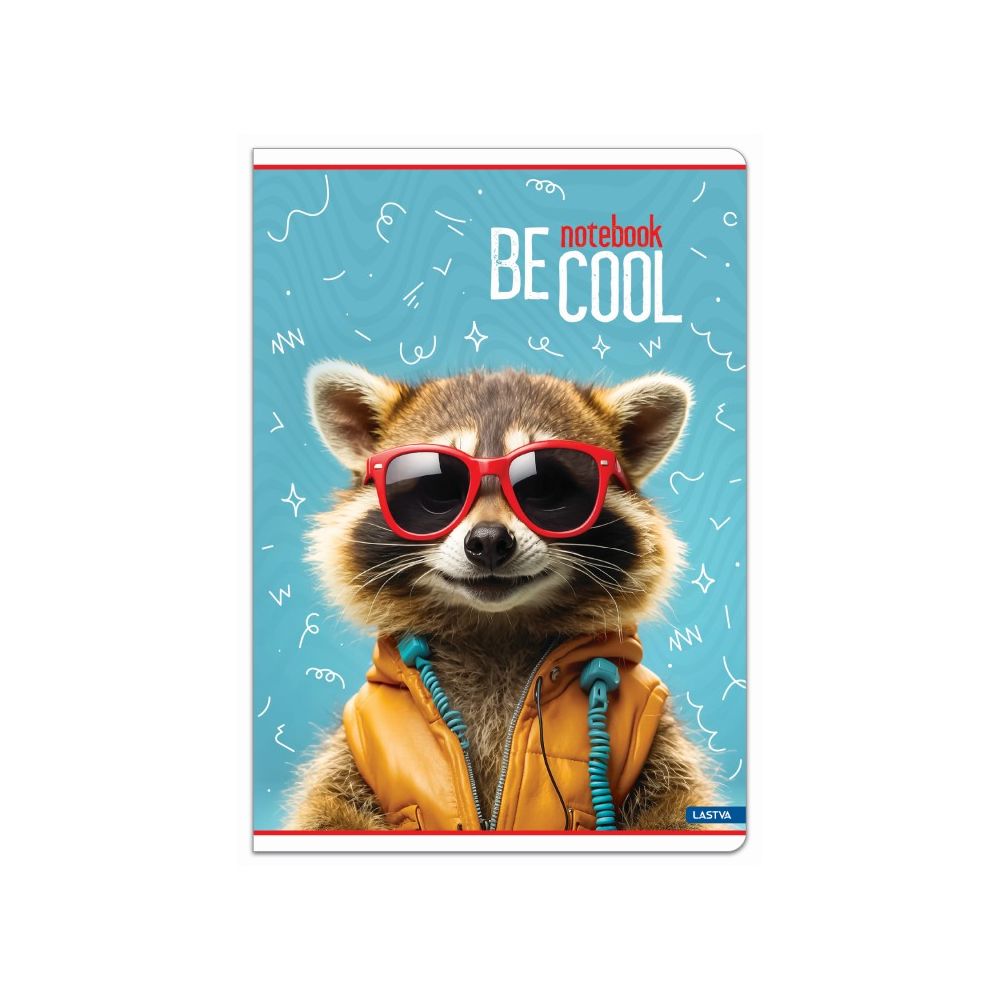 Тетрадка LASTVA BE COOL, A5, 52 л., линиран офсет 80 г, корица 300 г, мат ламинат, UV лак