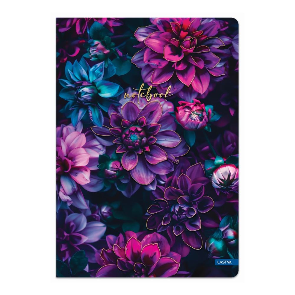 Тетрадка LASTVA Bloom, A4, 96 л., линиран офсет 70 г, корица 300 г, мат ламинат